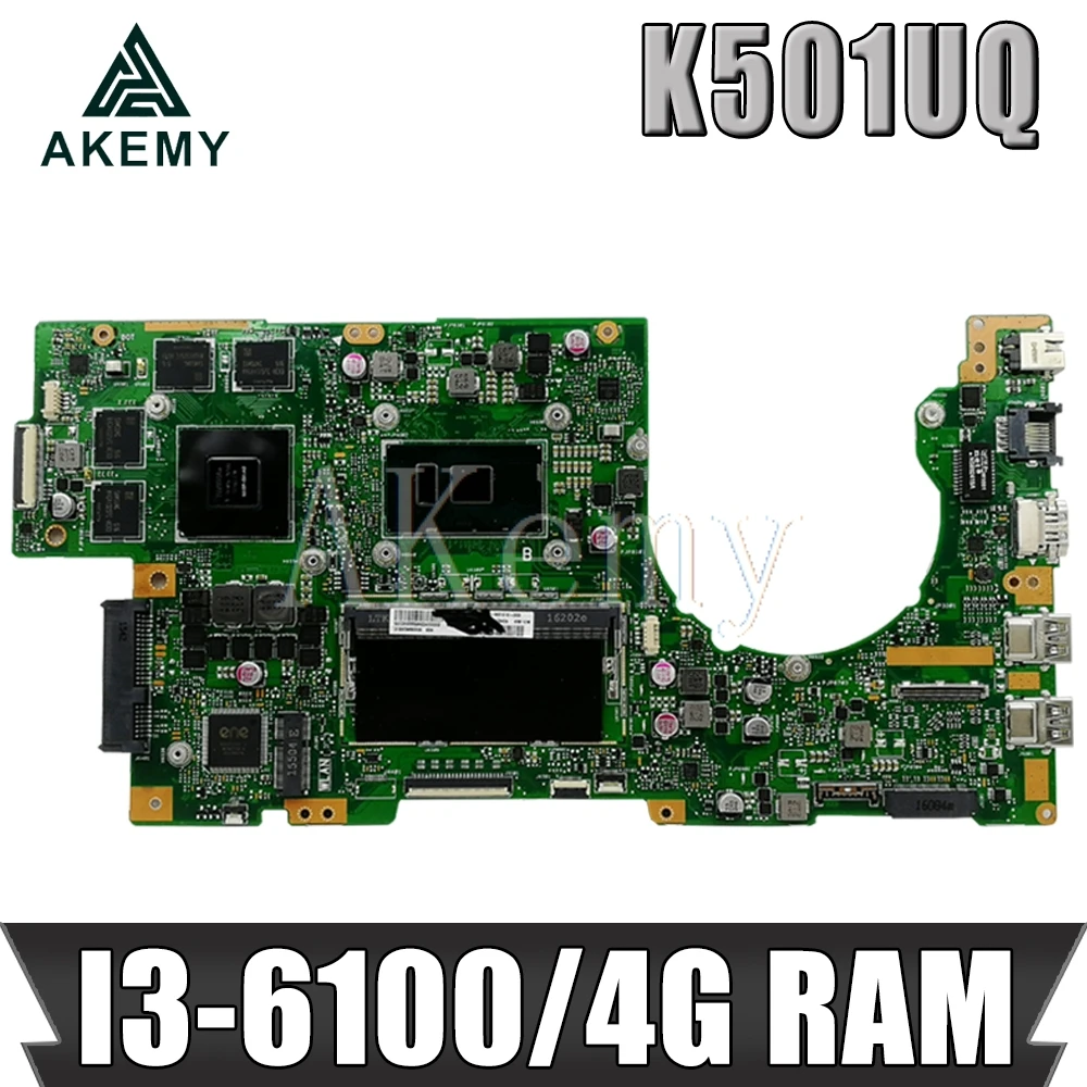 

Материнская плата K501UQ для ноутбука Asus K501UQ K501UXM K501UW K501UWK, тестовая материнская плата, тест материнской платы ок GT940M I3-6100/6006 4 Гб ОЗУ