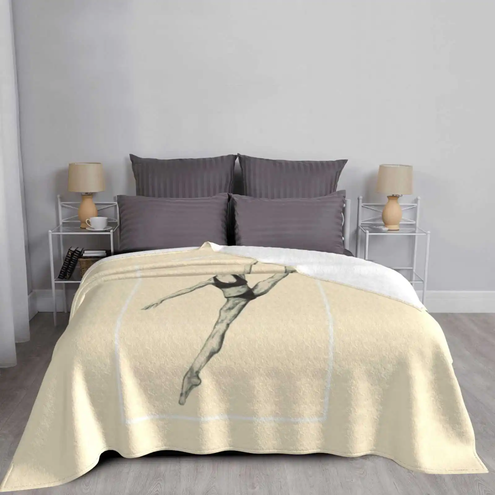 Dance Like Misty Copeland Best Selling Room Household Flannel Blanket American Ballet Theatre Abt Sketch
