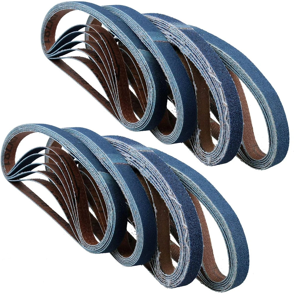 

10 Pcs 330×10mm Zircon Corundum Sanding Belts Grinding Polishing For Metal Wood Furniture Hardware Power Tool Accessories