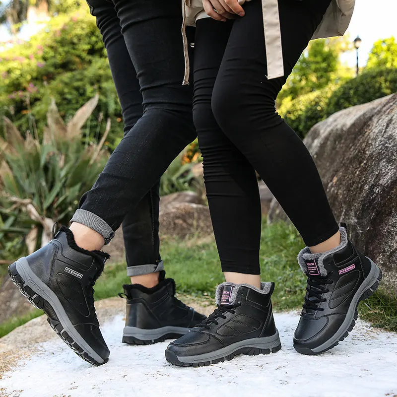 Hot Sale Winter Boots Men Waterproof Snow Boots Men Shoes Casual Winter Hiking Shoes Ankle Boots for Men Plus Size Couple Shoes