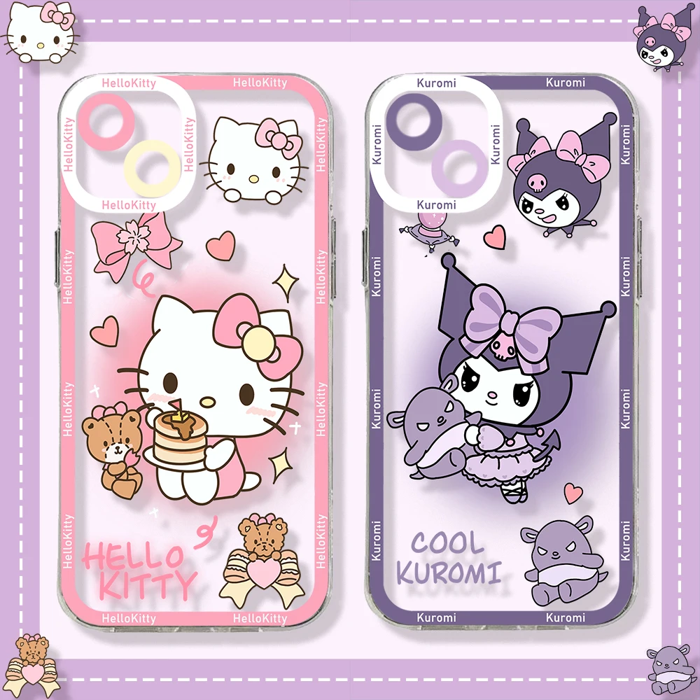 

Sanrio Hello Kitty Kuromi Phone Case For Xiaomi Mi 13 12 11 10 lite 11i 12S Poco M3 M4 F3 MIX 3 4 Pro Ultra 5G 4G Cover Y2k Girl