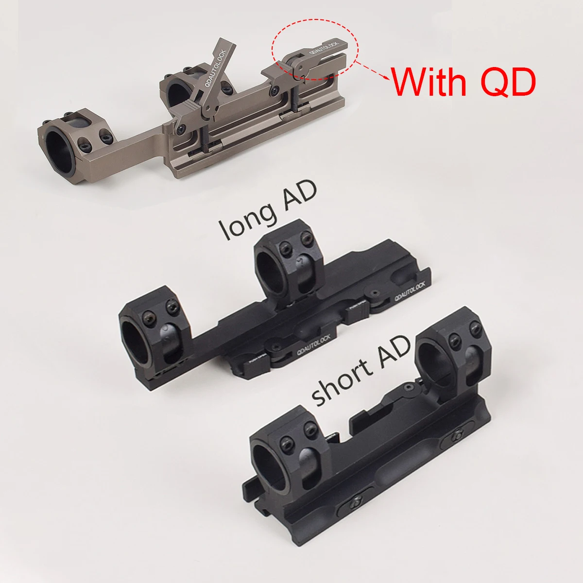 Тактическое кольцо для оптического прицела AR15 25 4/30 мм быстросъемное крепление QD