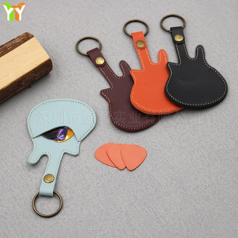 

PU Leather Key Chain Guitar Picks Holder Keychain Plectrums Bag Case Supplies Guitar Strap Guitar Neck Guitar Parts