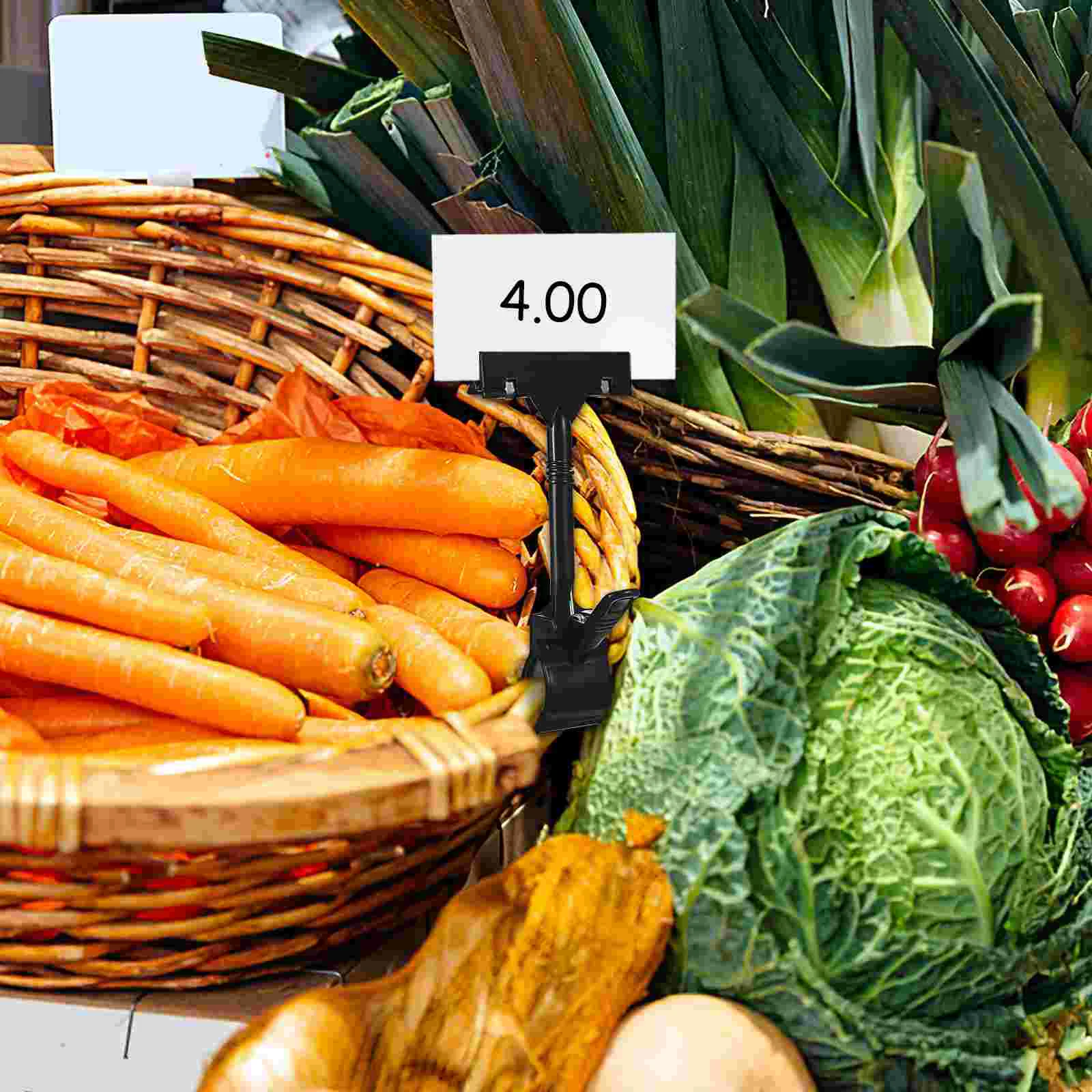 12 шт. подставки для вывесок пластиковый зажим продукта ценник именные бирки с