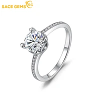 sace gems sparkling real moissanite wedding rings for women top quality 100 925 sterling silver engagement fine jewelry