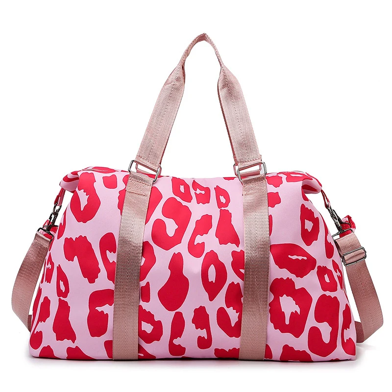 

Large Capacity Short-distance Travel Bags Luggage Women's and Men's Crossbody Shoulder cymka Sports Cow Stripe Handbag for Women