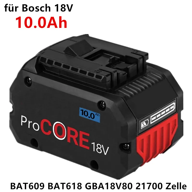

CORE18V 10,0Ah ProCORE er400 аккумуляторная батарея для профессиональной системы Bosch 18V, беспроводной уплотнитель BAT609 BAT618 GBA18V80 21700 Zelle