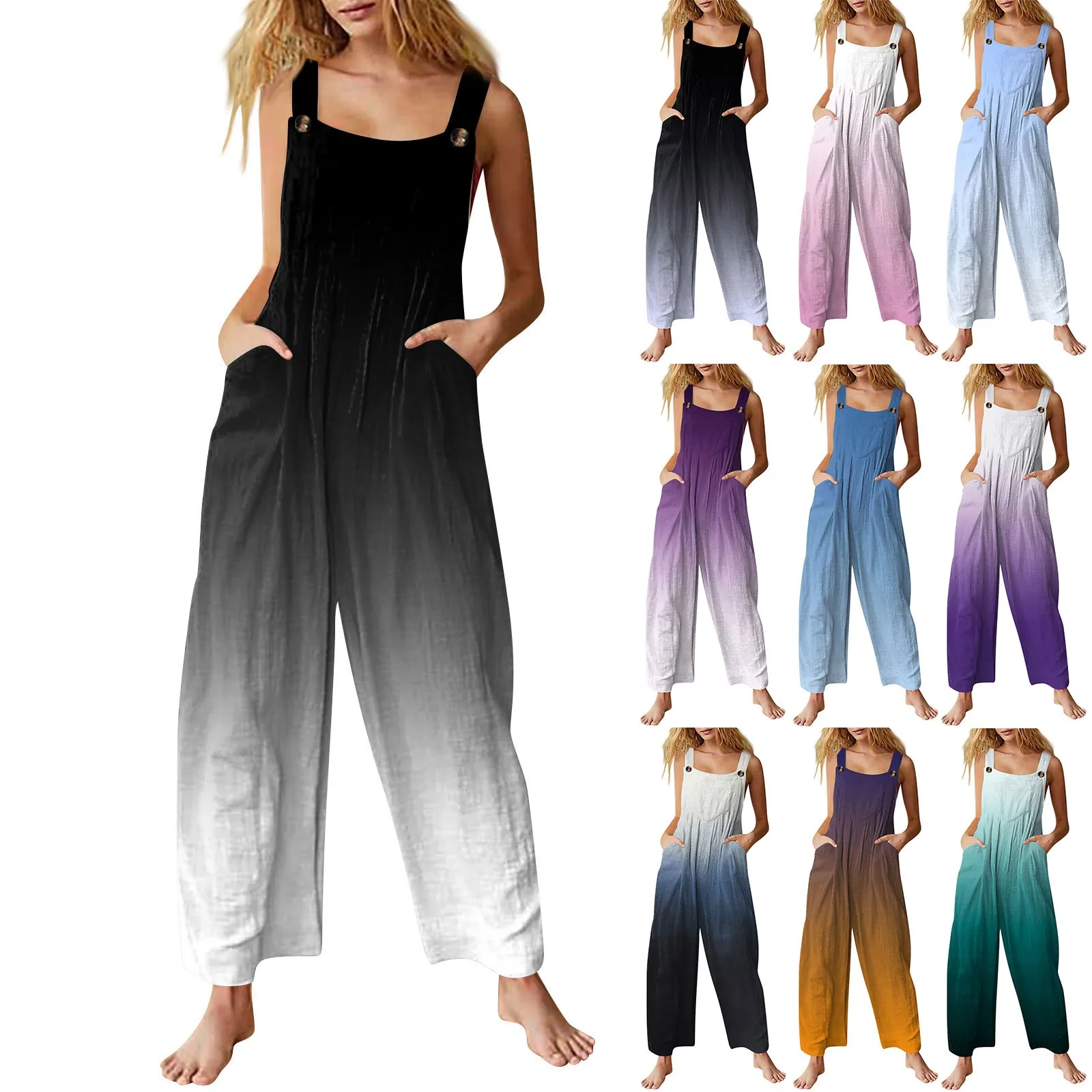 Женский Повседневный Комбинезон С Украшенными Кристаллами Регулируемые Бретели