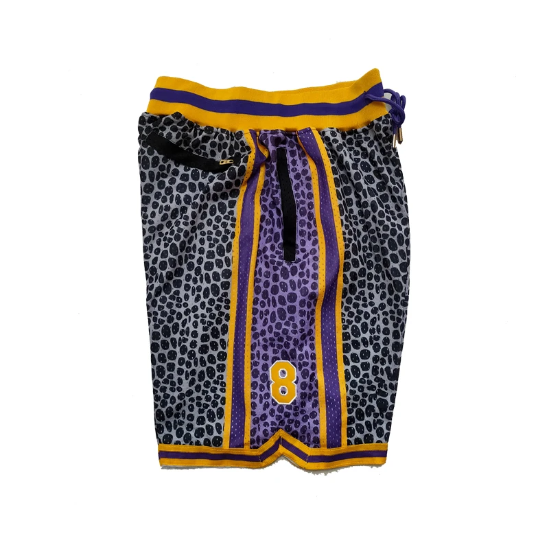 Men Basketball Shorts Snake Skin Pattern Four Pockets Sewing Embroidery Sports Outdoor Beach Pants Fitness Black Grey 2023 New