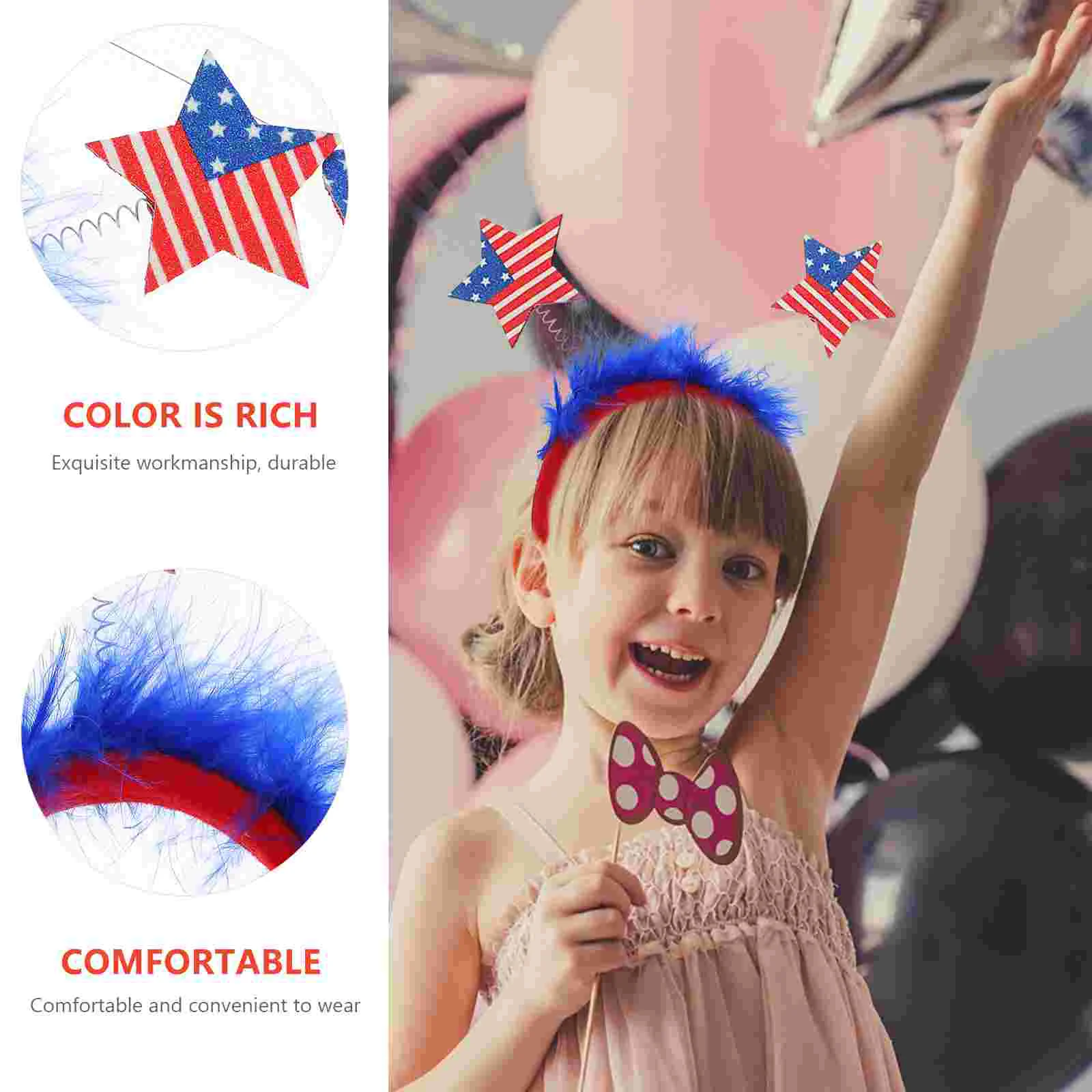 6 шт. повязка на голову ко Дню независимости женский декор для вечеринки костюм