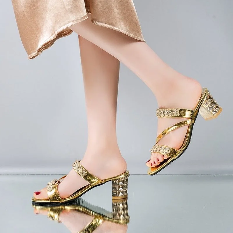 

2022 New Rhinestone Butterfly-knot Sandals Fine Heel Sandals Women Crystal Fairy Wind Pink Bow Tie With Diamond High Heels