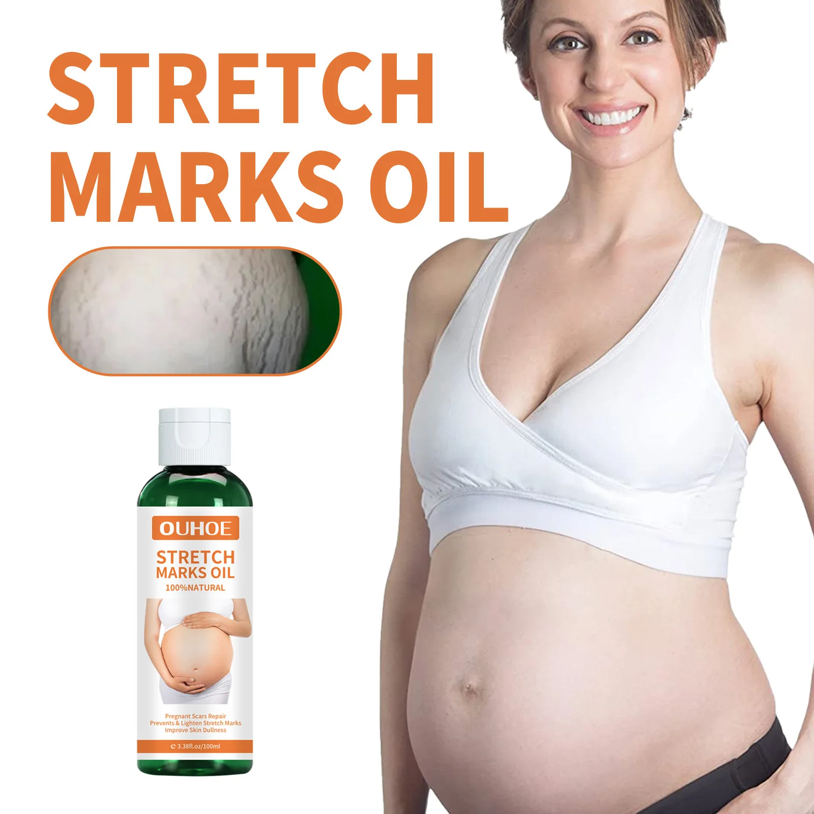 

Pregnancy Massage Oil Repairs Pregnant Women's Prenatal and Postnatal Growth Marks, Fat Marks, Skin Care Massage Oil