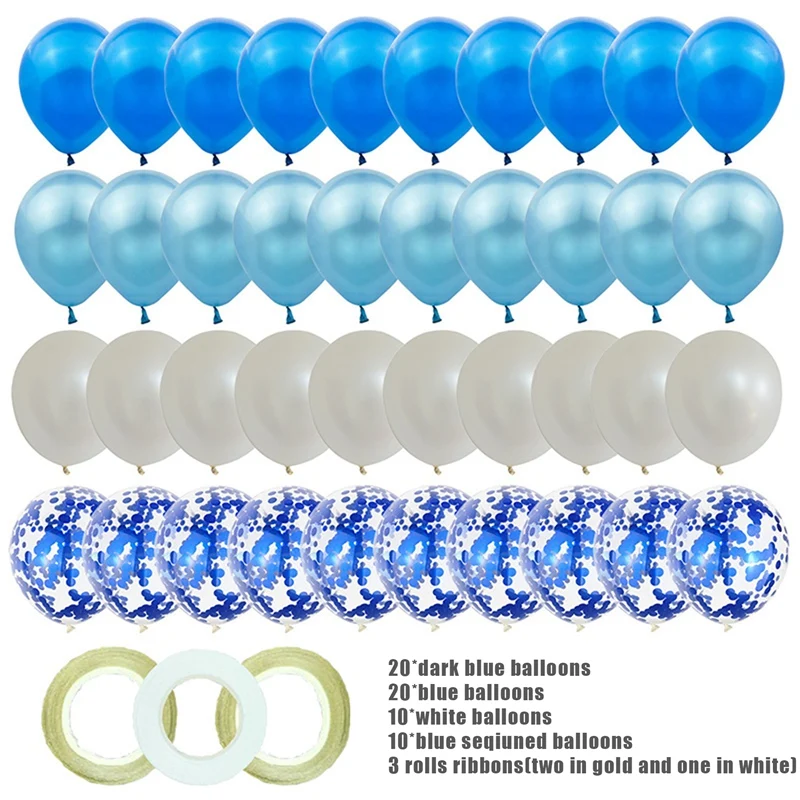 

Латексные воздушные шары, набор украшений для детского праздника, свадьбы, дня рождения, фотосессия (синяя серия)