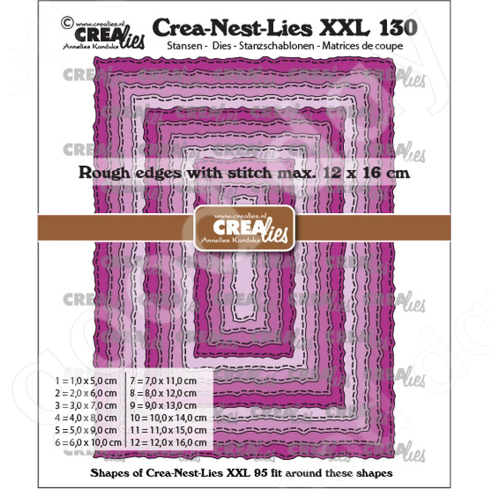 

Arrival New 2022 Rectangles with rough edges and stitchlines Dies Scrapbook Diary Decoration Embossing Template Diy Handmade