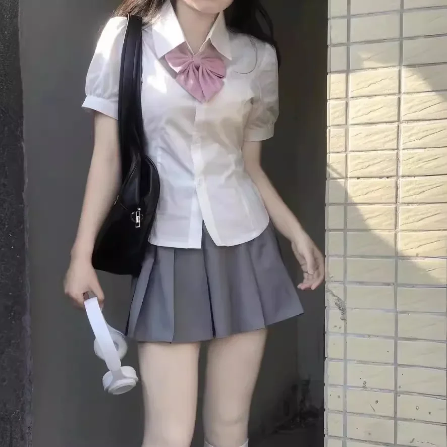 Оригинальная униформа Jk в консервативном стиле женская рубашка с коротким