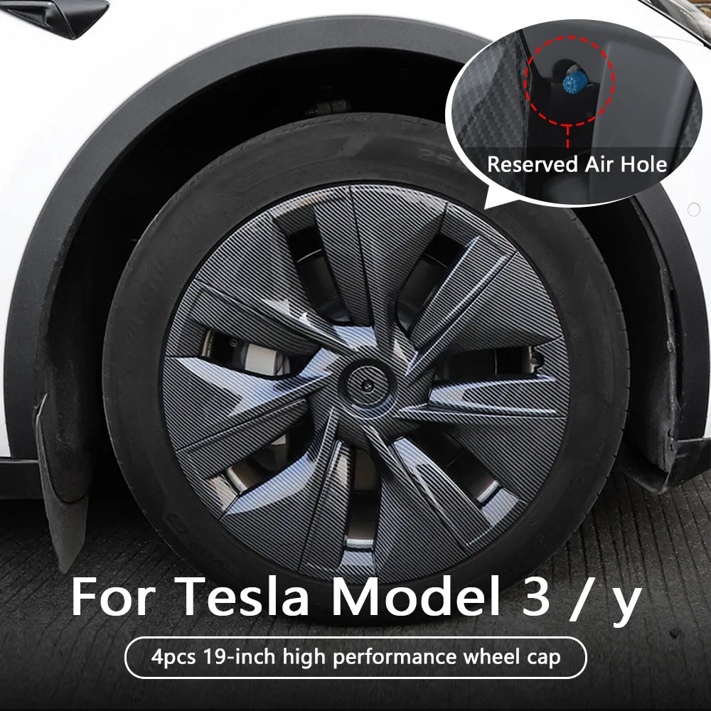 

4PCS Wheel Cap Original Car Replacement Hubcap 19-Inch Automobile Hubcap Wheel Cover ModelY 2021 Wheel Cap Kit for Tesla Model Y