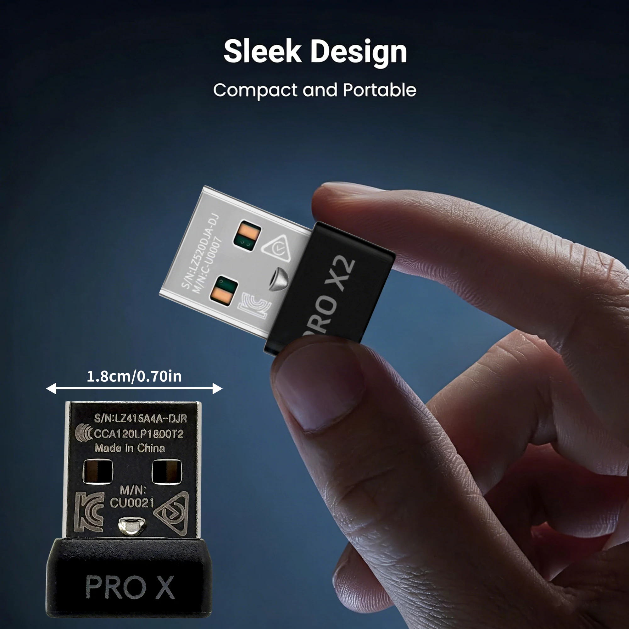 Фото Универсальный USB-приемник для замены беспроводного приемника Logitech G PRO X SUPERLIGHT 2 для ноутбуков, ПК, настольных компьютеров и ноутбуков №4