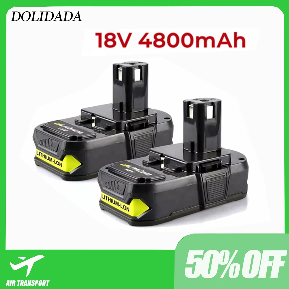 

4.8Ah Replacement For Ryobi 18V 1PCS Lithium Battery, Compatible with Ryobi 18 Volt ONE+ Plus P107 P108 P102 P103 P104 P105 P109