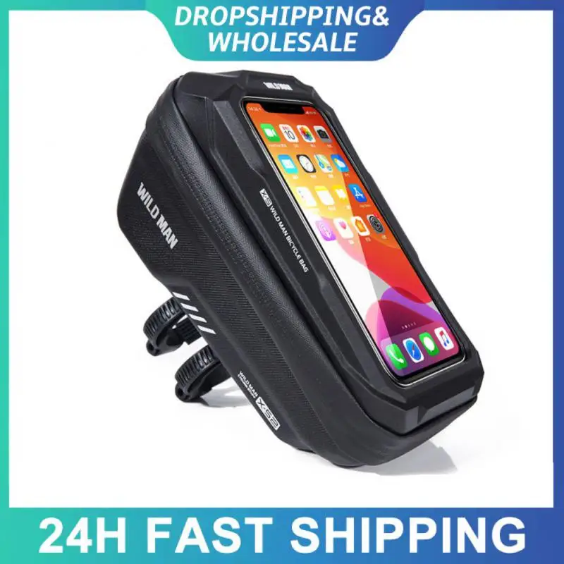 

Портативная Фотосумка, клеевое прессованное водонепроницаемое оборудование для езды на молнии, черная верхняя трубка, визуальная сумка для велосипеда с сенсорным окошком