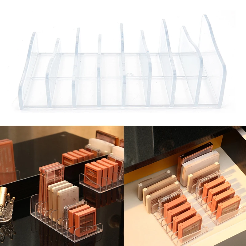 

Eye Shadow Tray Storage Box Makeup Blush Cosmetics Shelf Desktop Multi-cell Display Box 8-compartment Plastic Makeup Organizer