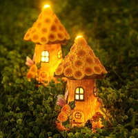 craft miniature house solar powered led light garden fairy outdoor walkway decoration decor ornaments cottage christmas yar z9e6