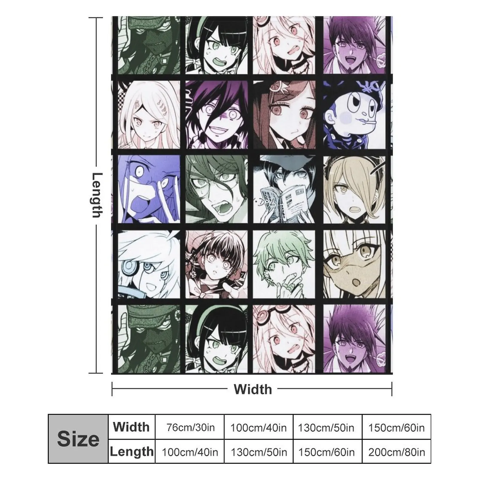 Коллекция DRV3 Manga (цветное) Плед Мягкие большие мягкие плед-одеяла