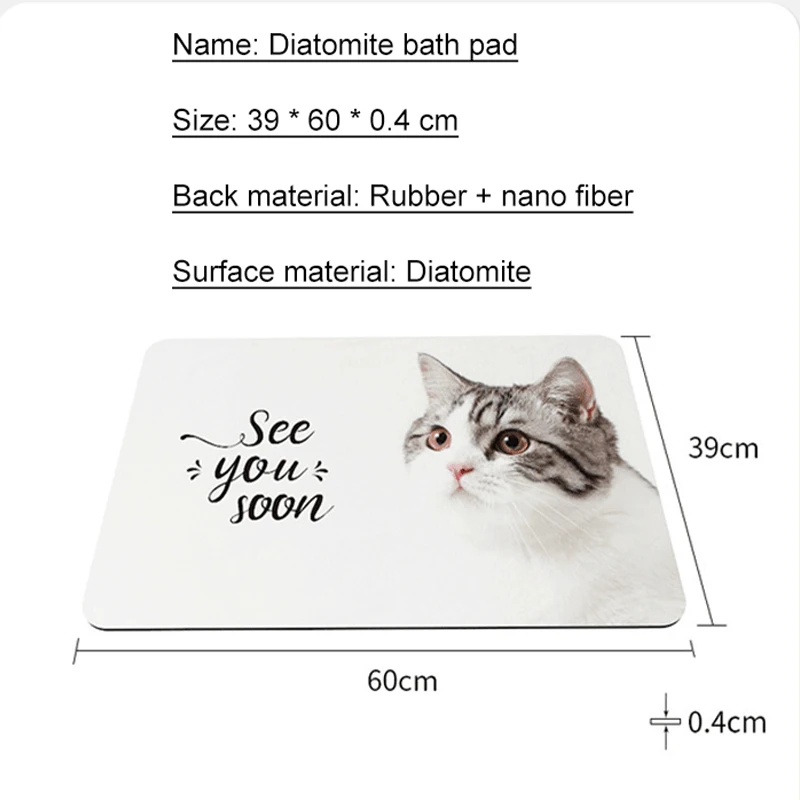 Нано диатомовая грязевая мягкая матовая диатомитовая поглотительная быстросохнущая домашняя ванная комната антискользящая дверь.