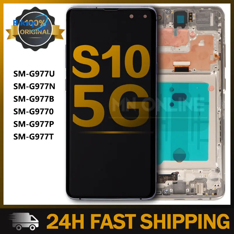

Новый Оригинальный сенсорный ЖК-дисплей для Samsung Galaxy S10 5G Screen G977 G977N G977U