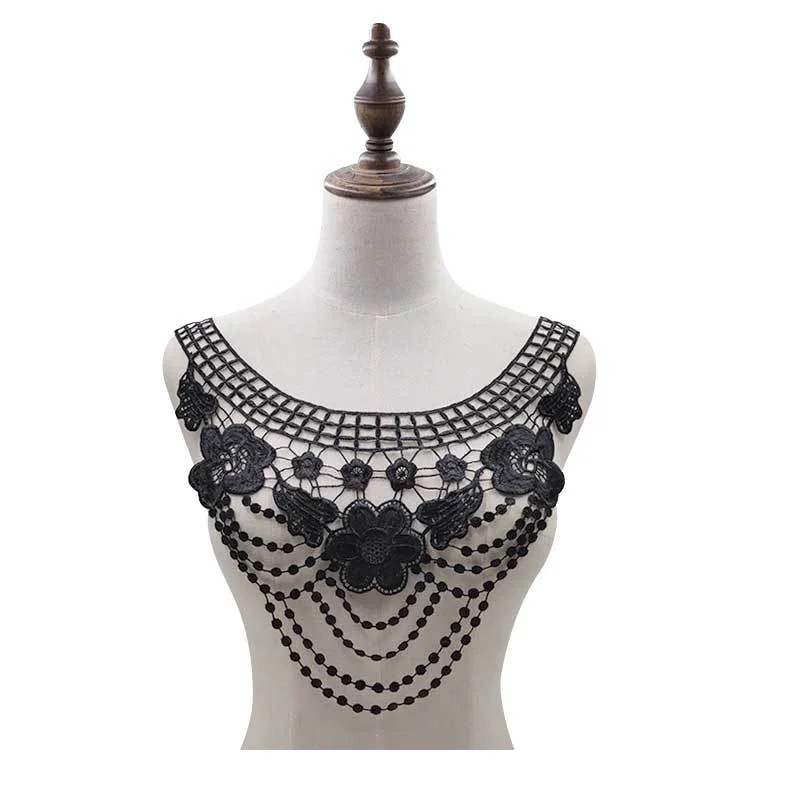 1 шт. водорастворимый кружевной воротник с цветочной вышивкой корсаж сделай сам