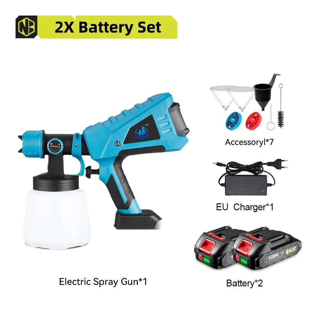 

Аккумуляторный распылитель краски Yofidra 1000 мл HVLP 18В