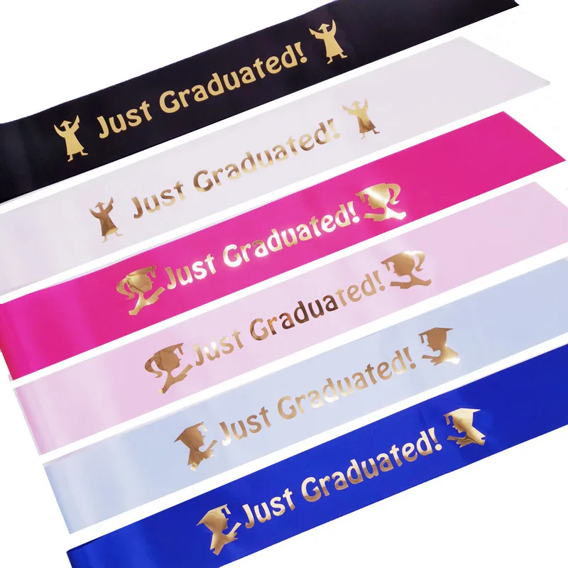 

Black Blue White Class of 2022 Just Graduated I Graduated Sash for Graduation Party Celebration Decoration Supplies Favor Gifts