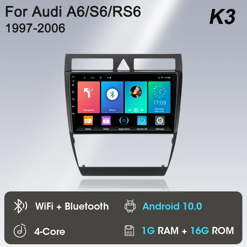 

Srnubi Android Автомагнитола для Audi A6 C5 1997-2004 S6 2 1999-2004 RS6 1 2002 - 2006 мультимедийный плеер GPS DVD Carplay авто стерео
