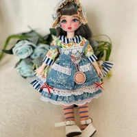 30cm cute blyth doll joint body fashion bjd dolls toys with dress shoes wig make up gifts for girl