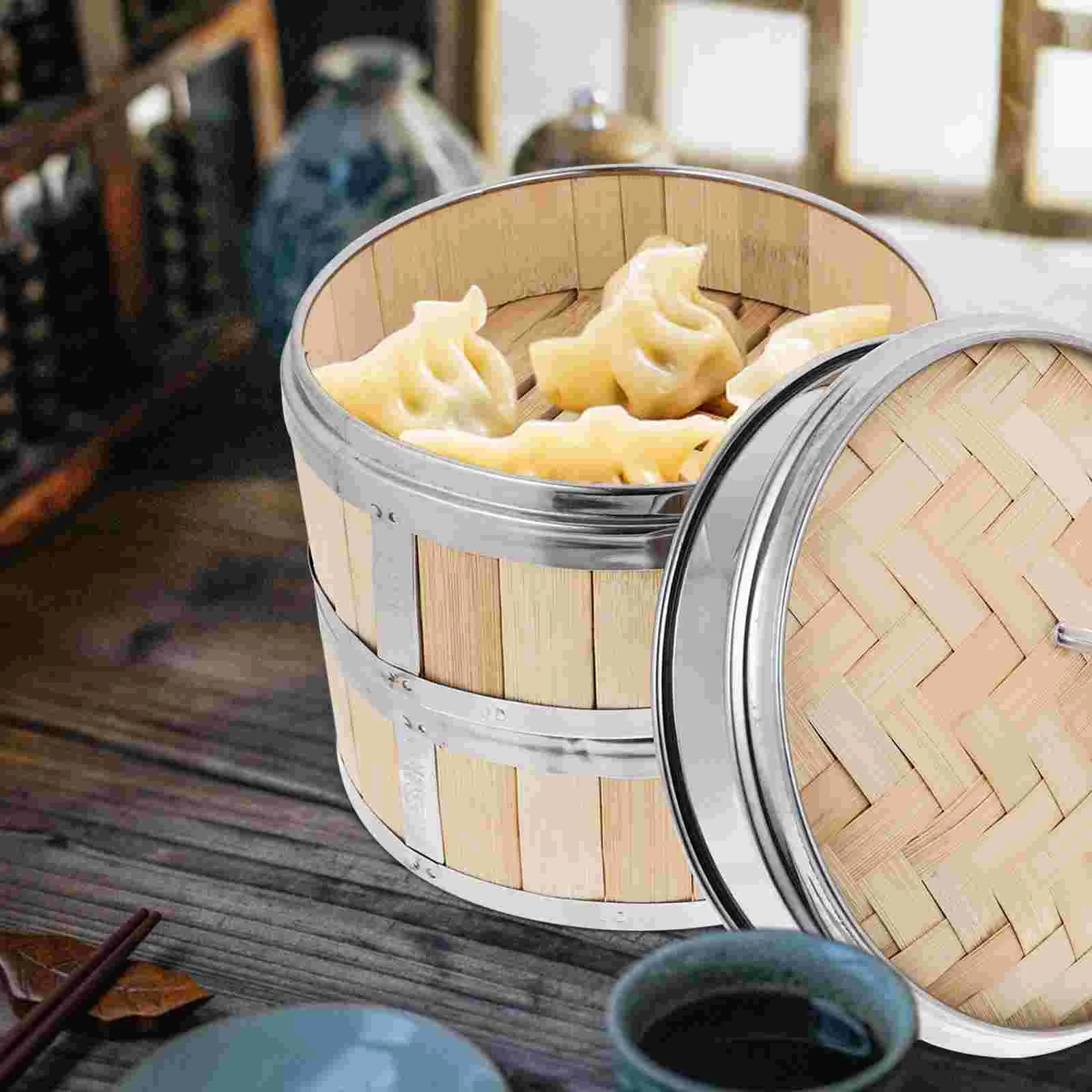 Длинная пароварка Bao корзины для азиатской кухни приготовления пищи бамбуковая