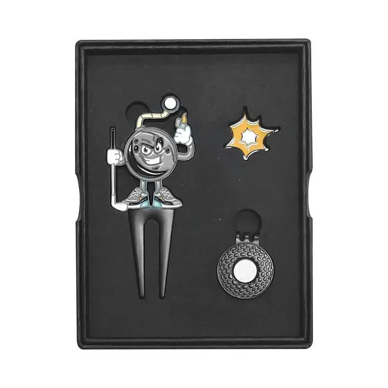 

Golf Divot Tool Funny Metal Magnetic Ball Marker Hat Clip Golf Club Holder Portable Golf Training Aids Accessories For Fairway