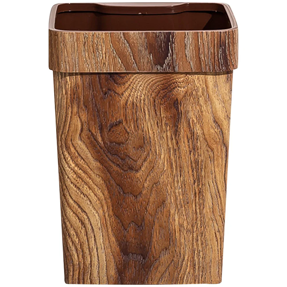 

Can Trash Waste Garbage Bin Basket Bathroom Kitchen Container Wastebasket Bucket Wood Office Paper Bedroom Square Cans Ash