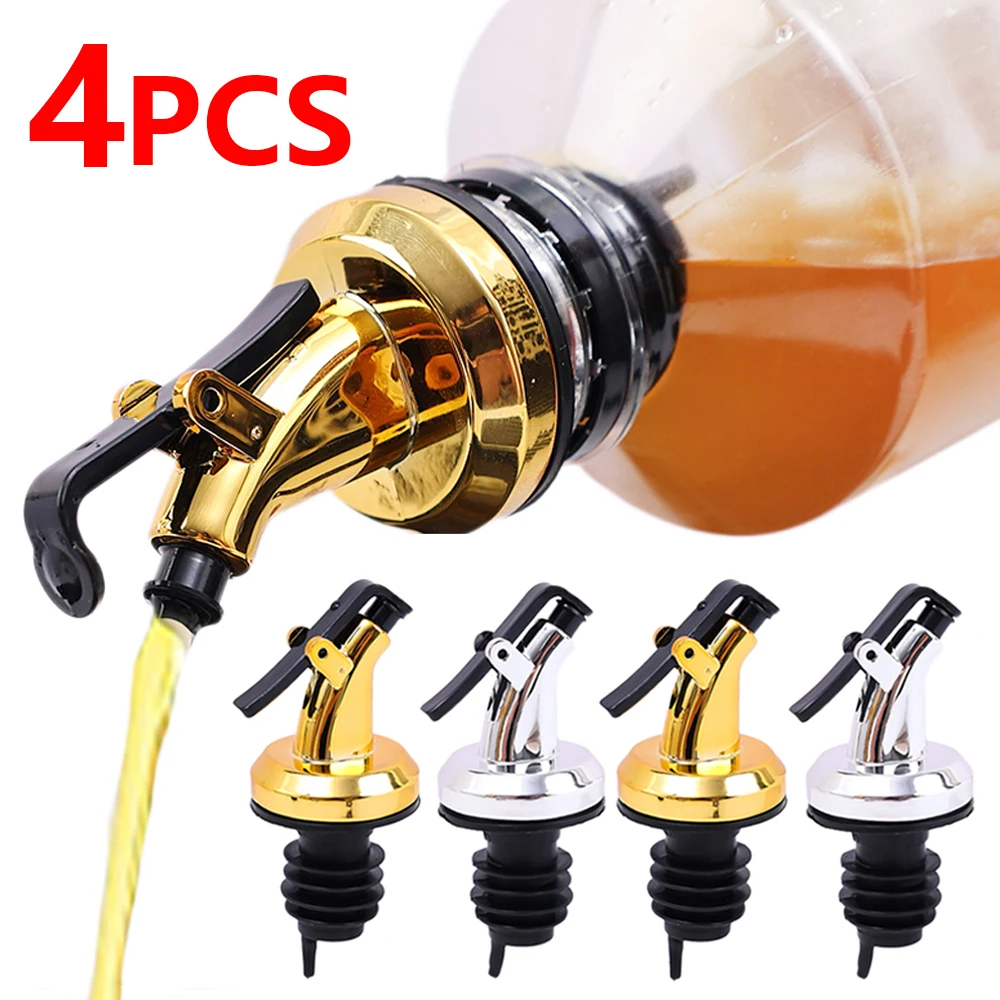 

1/2/4pcs Sealing Oil Bottles Plug Leak-proof Nozzle Sprayer Food Grade Rubber Seal Wine Pourer Nozzle Sprayer Bars Kitchen Tool