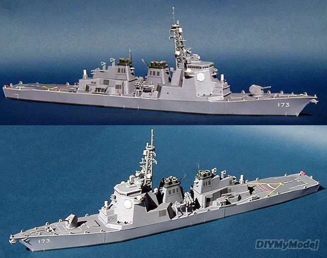 

DIYMyModeI 1:268 Japan DDG173 JDS Kongo-class Missile Destroyer Handcraft Paper Model Kit Handmade Toy Puzzles