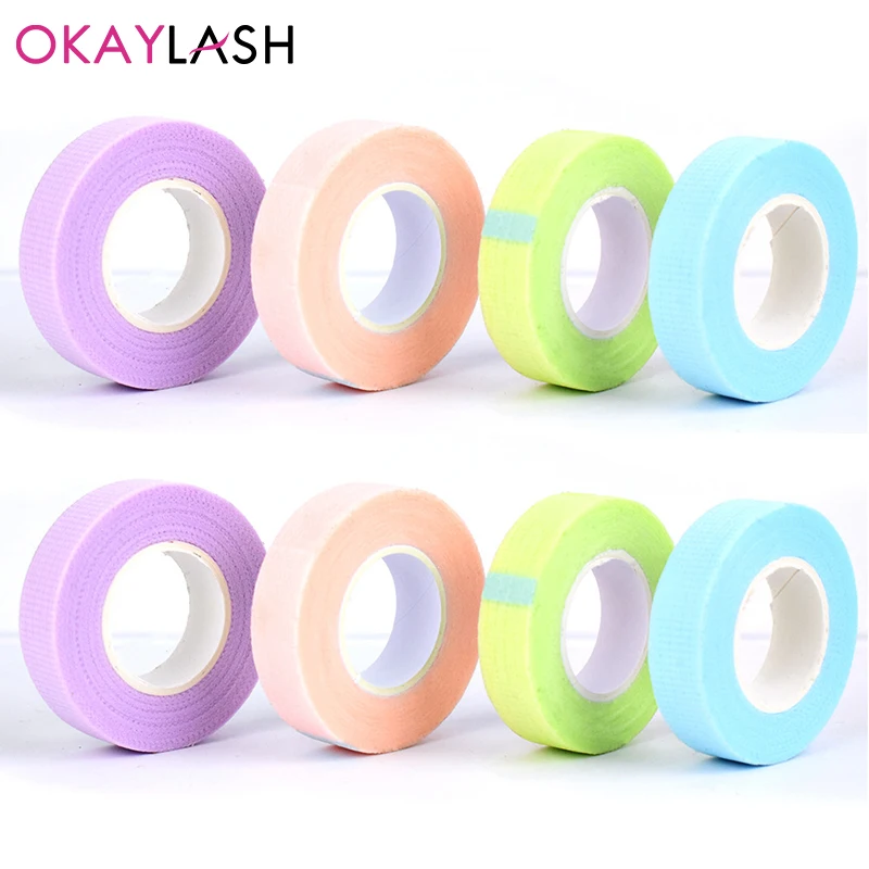 OKAYLASH 5 Rolls Breathable Eyelash ExtensionTapes Soft Medical Adhesive Tapes Stickers For Grafting Eye Lashes Makeup Tools
