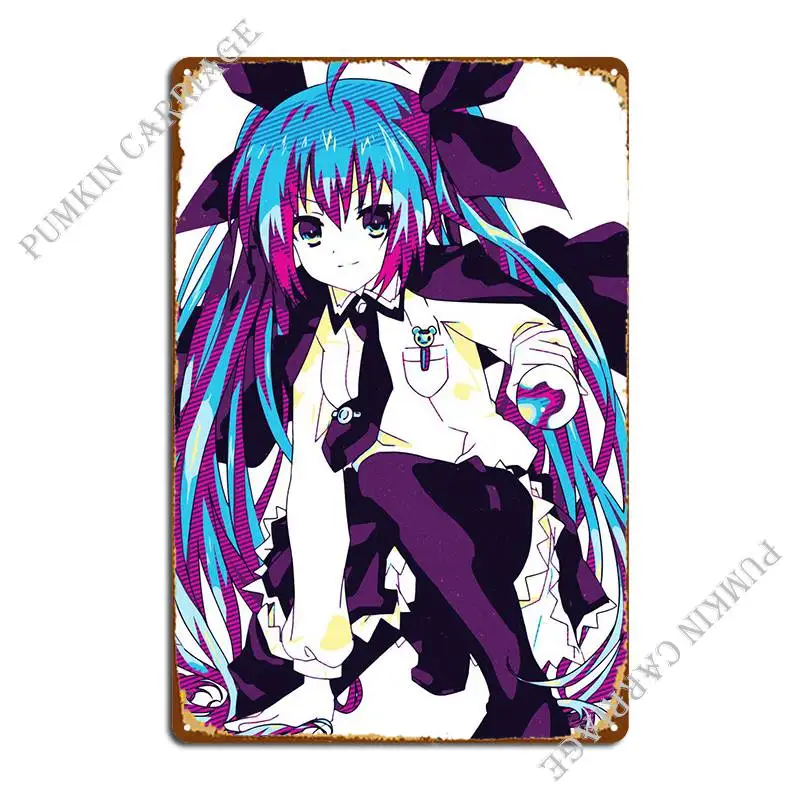 

Котори ицука Date A Live металлический знак плакат Гараж Забавный дизайн кинотеатра жестяной знак плакат
