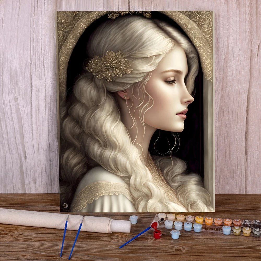 Портрет для женщин DIY краска по номерам посылка масляные краски 40*50 изображение