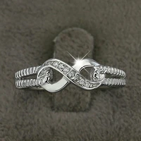 fashion 8 character jewelry ring electroplating white gold diamond very fashion and cool present for ownself