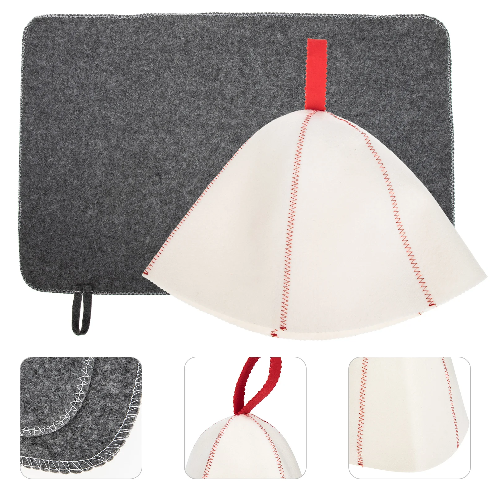 

Hat Sauna Bath Feltset Russian Kit Men Room Caps Cushion Vaporariumhair Pad Salon Mat Bathroom Shower Flexible Spa Cover Head