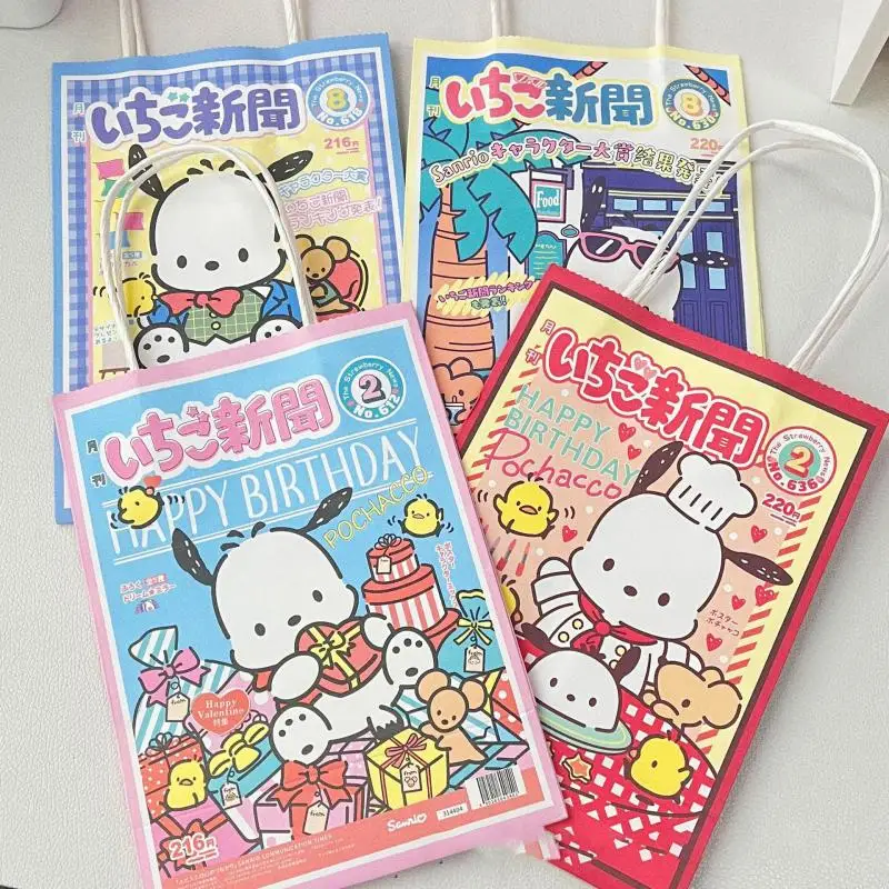 

Kawaii полакко Сумка-тоут аниме мультфильм сумка Ins Sanrio полакко бумажные сумки студенческие сумки для хранения бумажная подарочная сумка