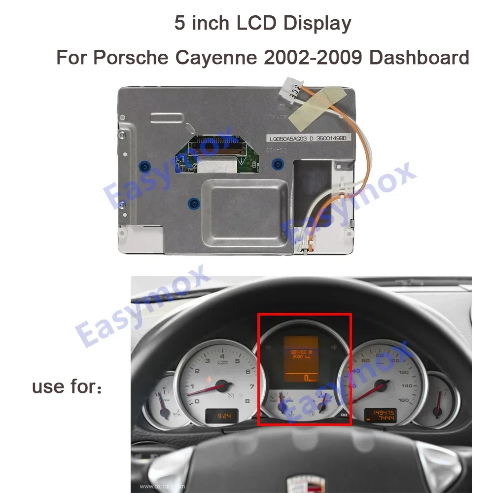 ЖК-дисплей для Porsche Cayenne 02 03 04 05 06 07 08 09 приборная панель панели 5-дюймовый экран