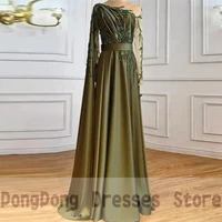 retro evening dresses draped sash tulle a line sleeveless satin applique evening gowns delicate paillette sexy formal dress