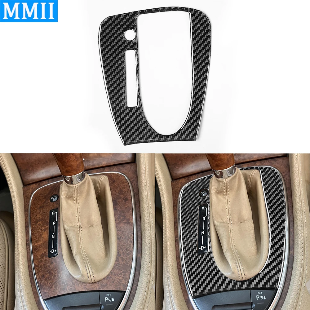 

For Mercedes-Benz CLS C219 2004-2009 Real Carbon Fiber Gear Shift Panel Trim Cover Car Interiors Accessories Decoration Sticker