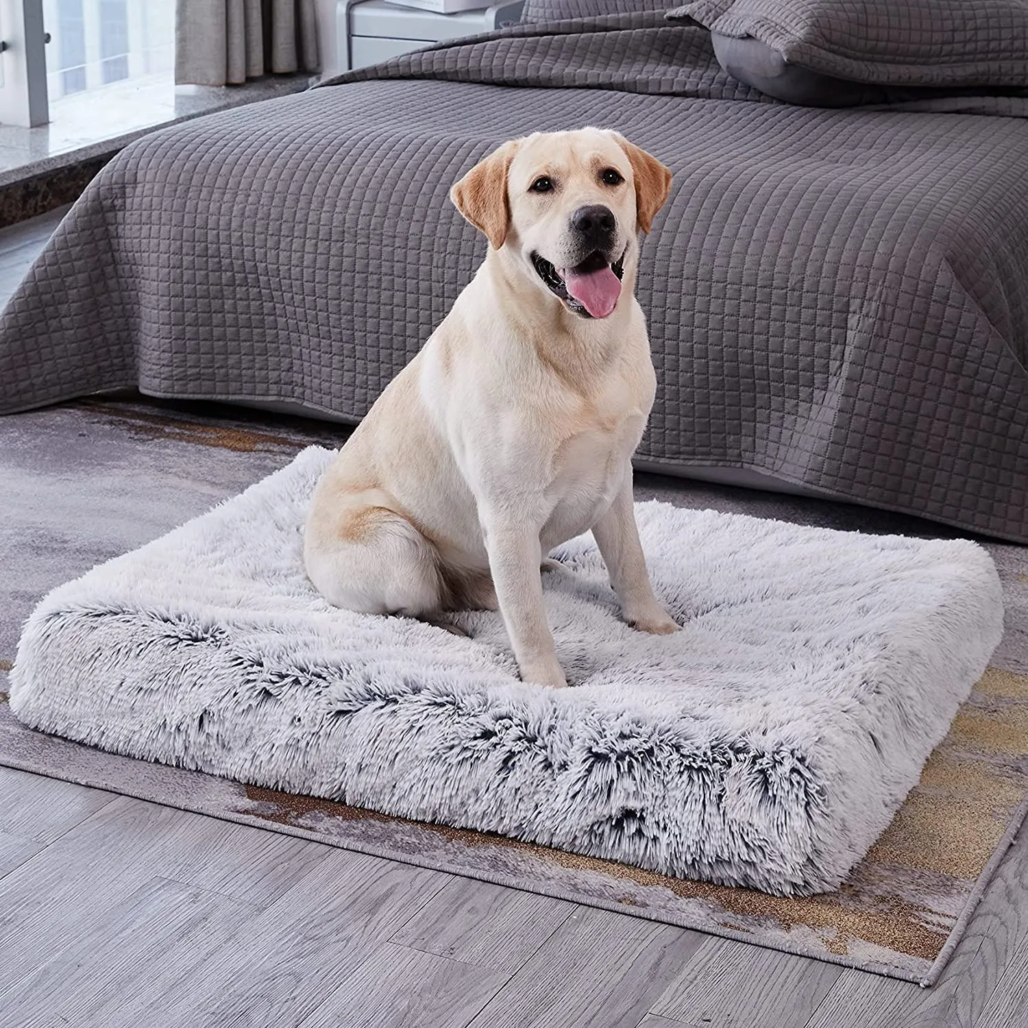 Длинная плюшевая кровать для собак одеяло домашних животных мягкая флисовая