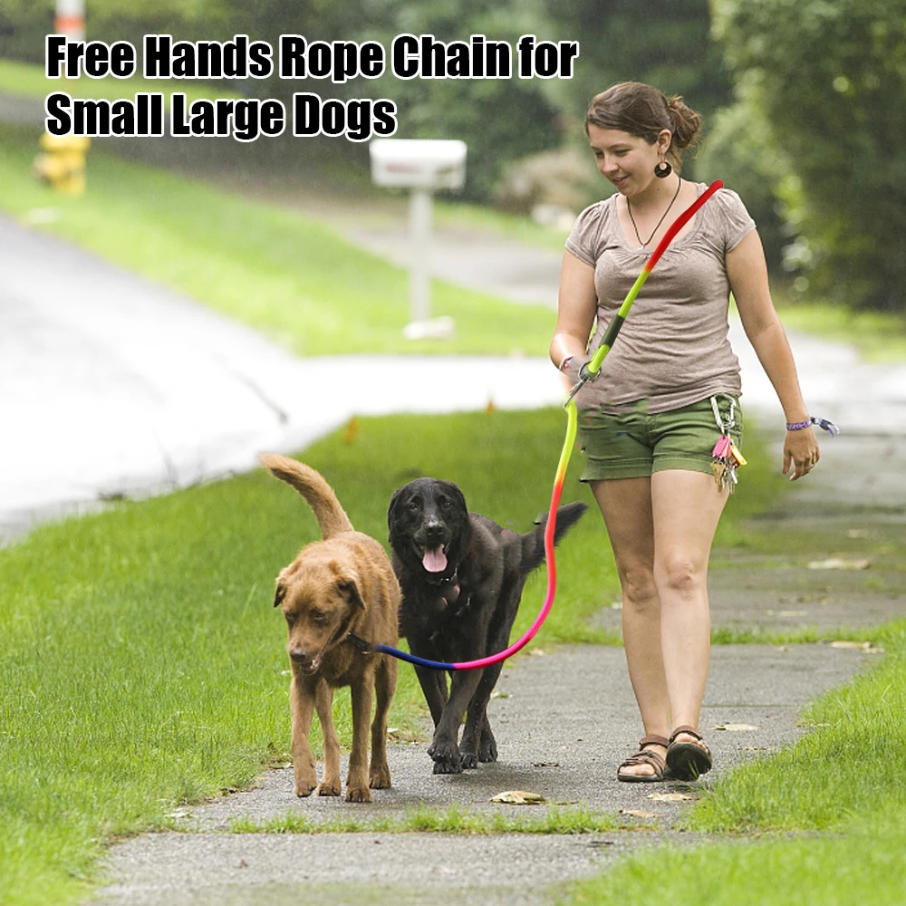 

Цепь для маленьких и больших собак, веревка с свободными руками, поводки для бега, нейлоновые поводки, поводок, товары для домашних животных