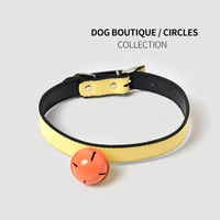 new pet supplies dog leather adjustable collar a variety of dog cat bell collar